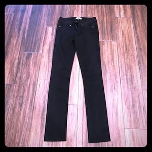 Paige Black Waxed Skinny Jeans