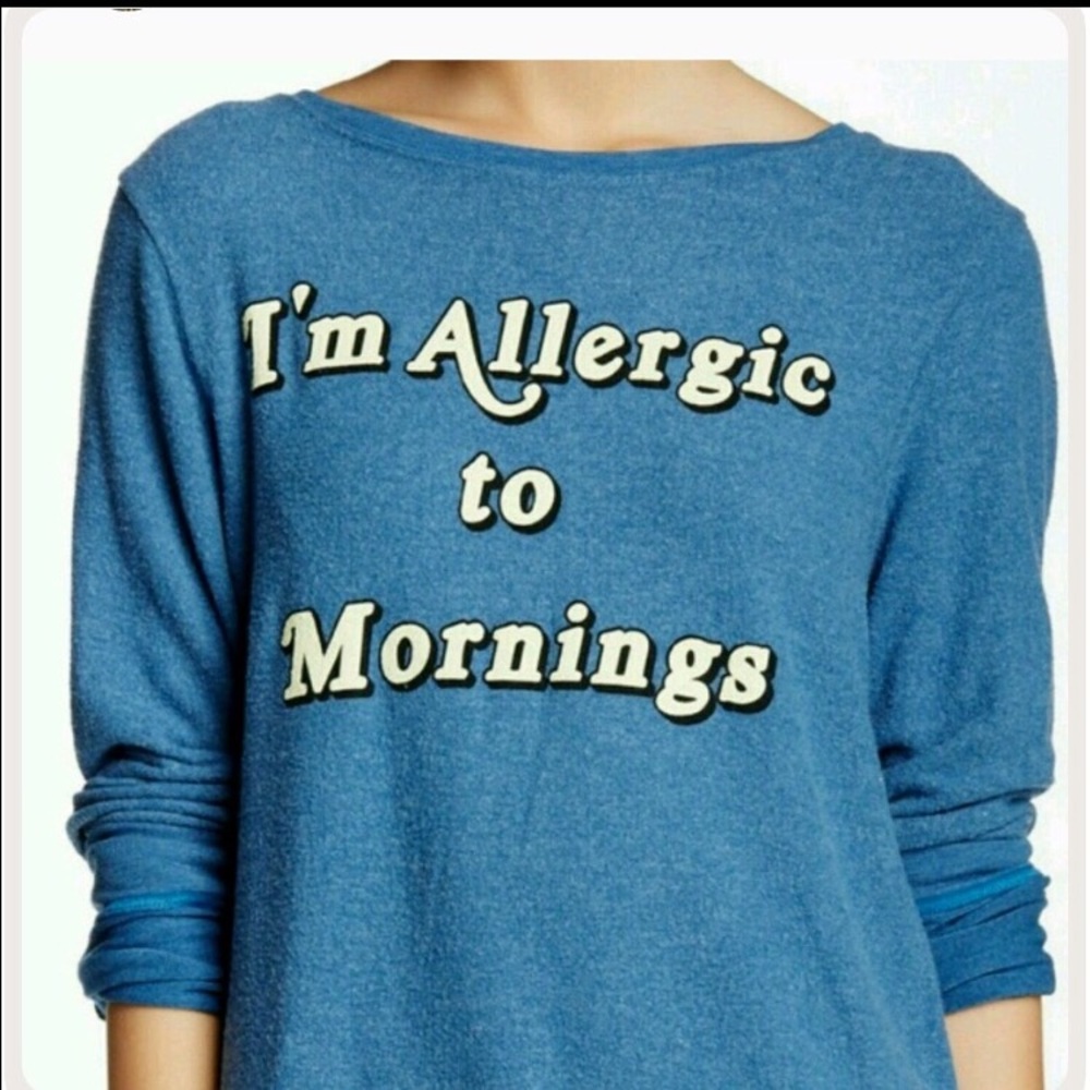 NWT Wildfox BBJ "I'm Allergic to Mornings"