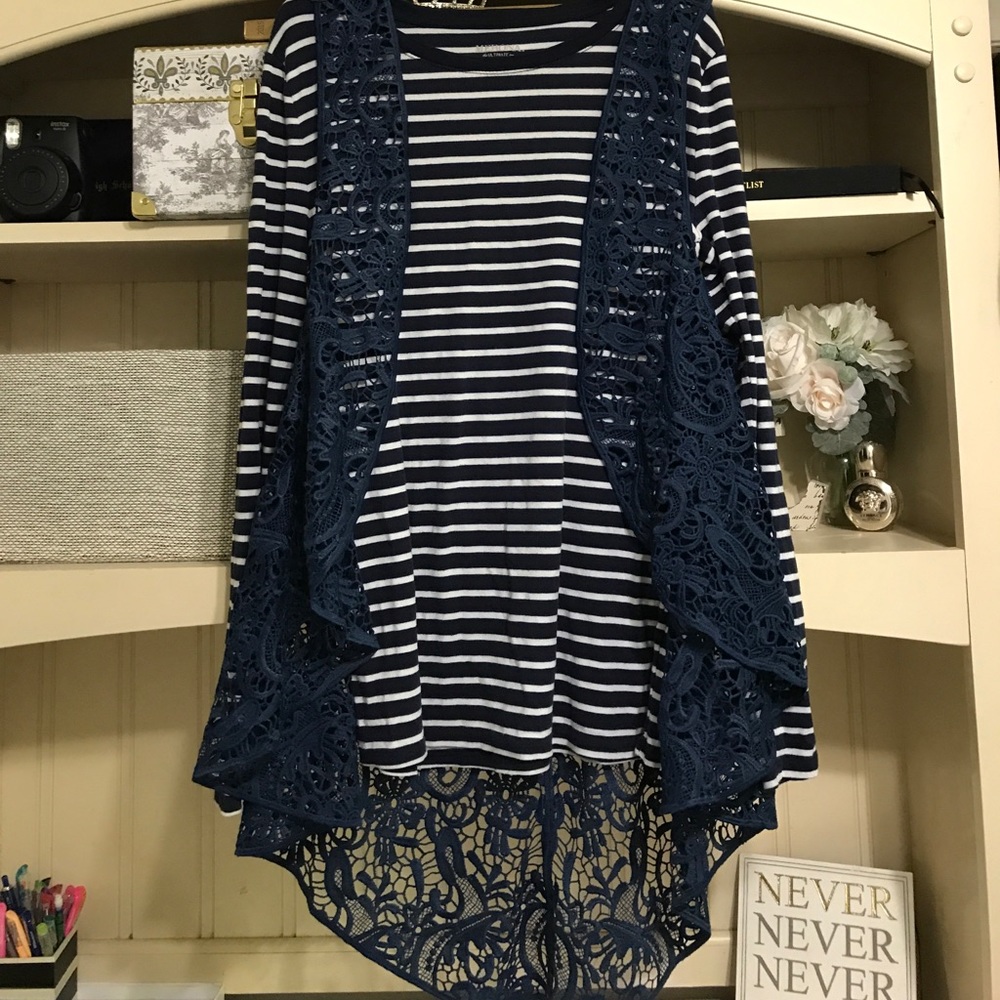 Cute Navy Blue Vest
