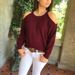 Cold Shoulder Sweater
