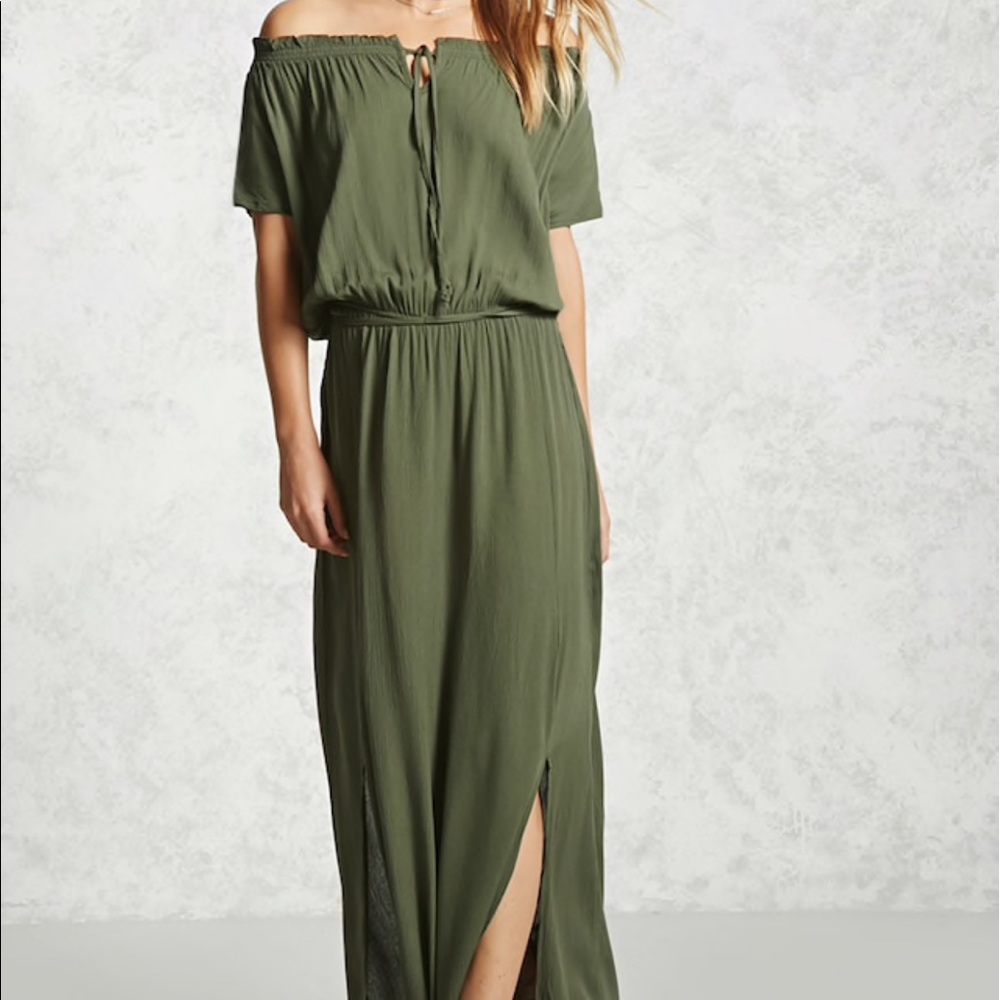 Forever 21 Olive green maxi dress