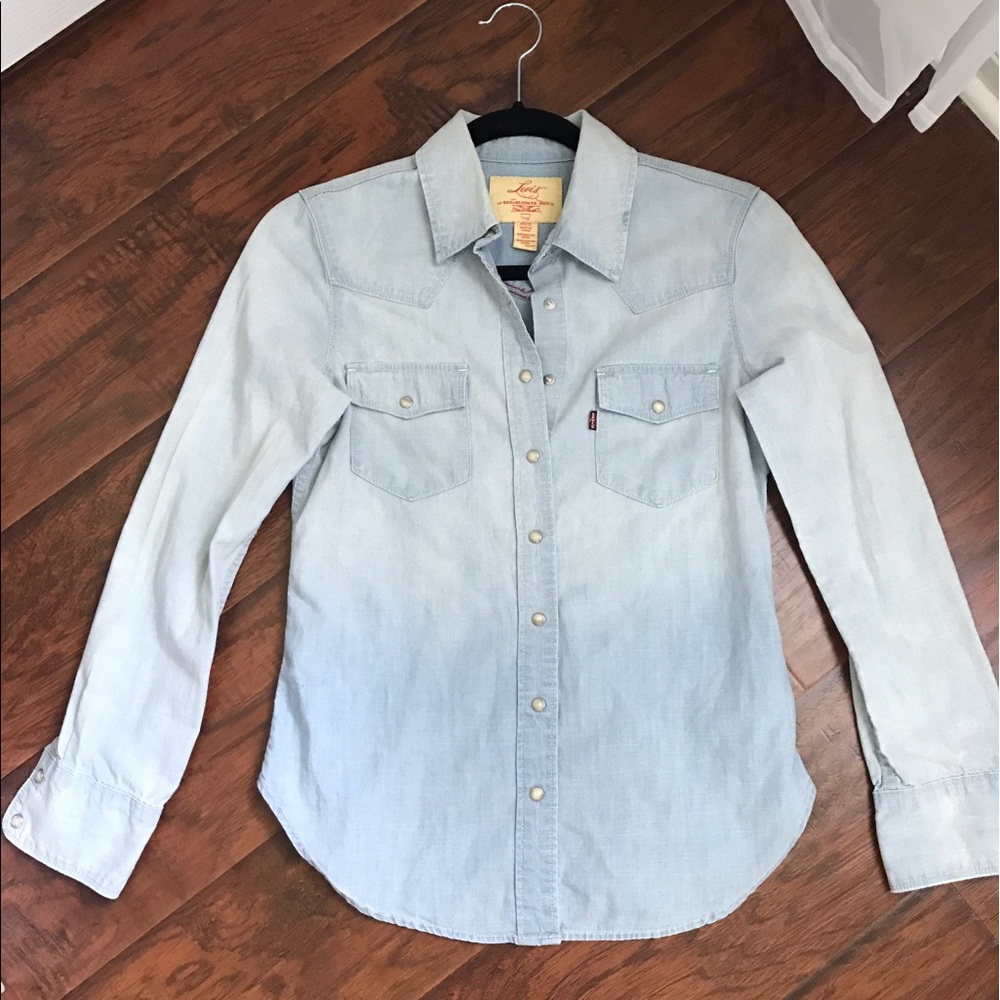 Levi's denim jean chambray button up jacket