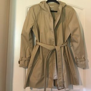 J. Crew Hooded Trench Coat