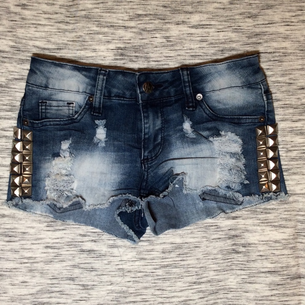 Hot Topic Studded Jean Shorts