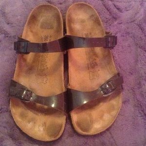 Black Birkis Size 40