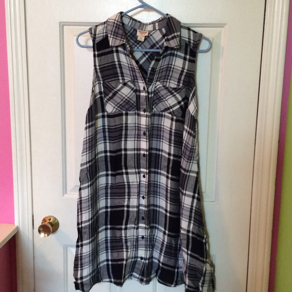 Sleeveless Plaid/Flannel Dress
