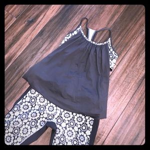 Lululemon Top with attached bra - Printed