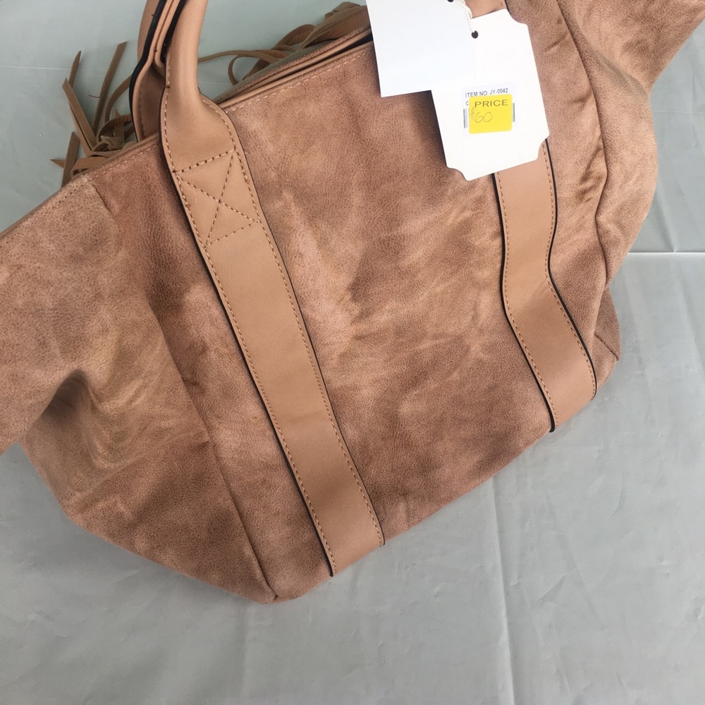 Tan Fringe Handbag - Picture 3 of 8