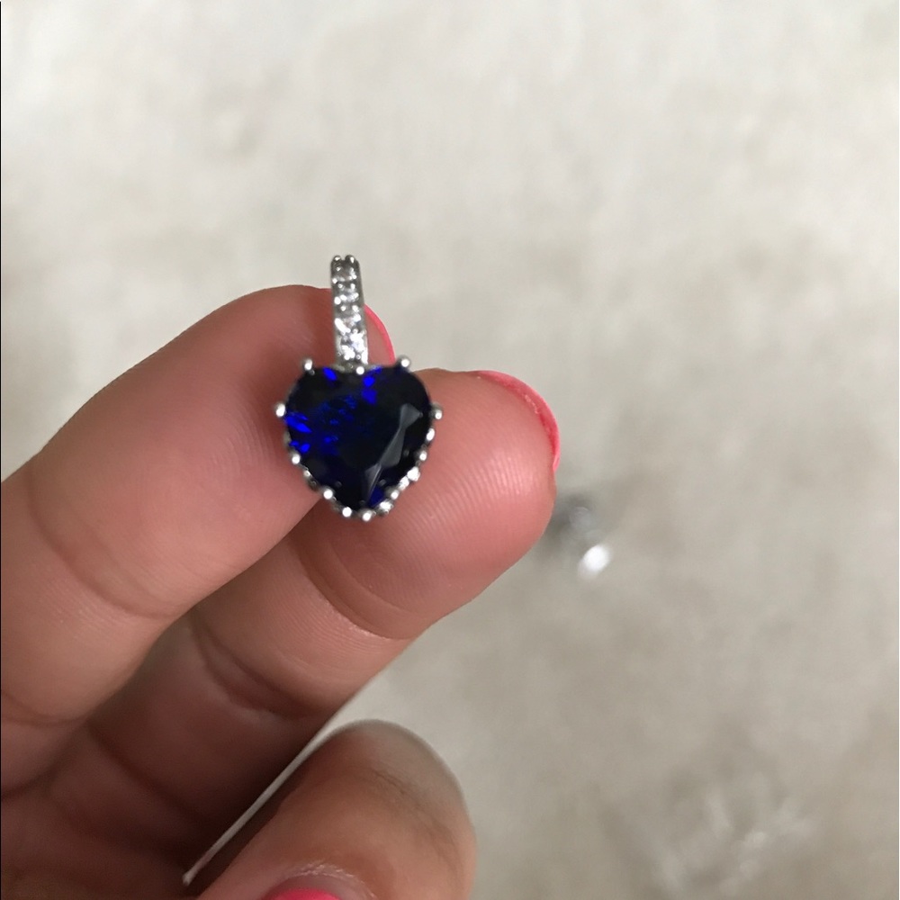 Beautiful blue heart earrings