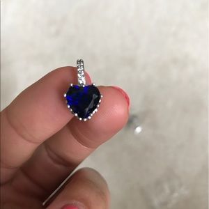 Beautiful blue heart earrings
