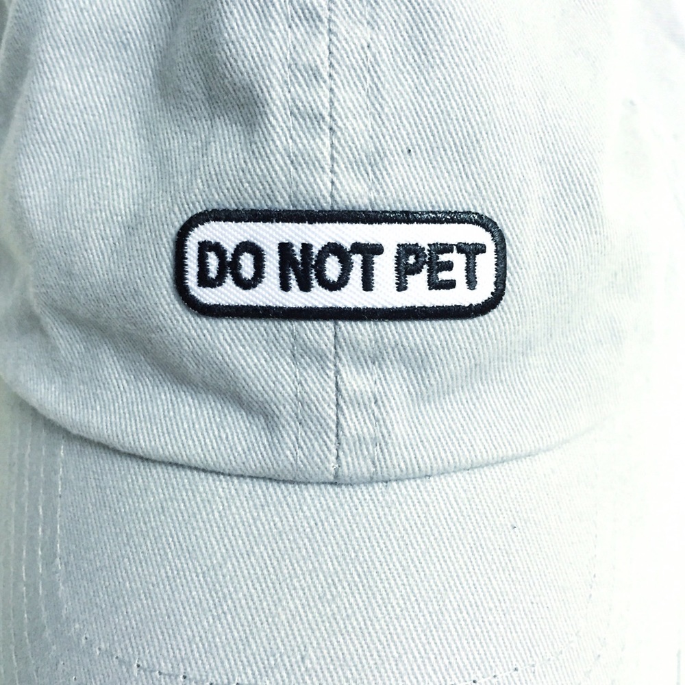 Do Not Pet Grey Dad Hat Cap - Picture 3 of 5