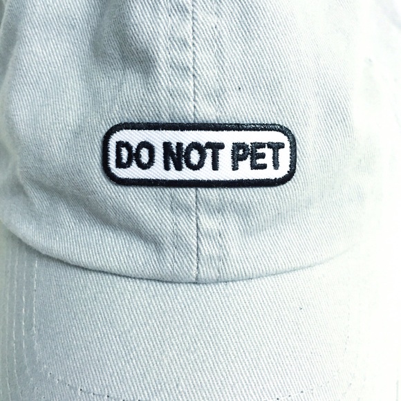 Do Not Pet Grey Dad Hat Cap - Picture 3 of 5