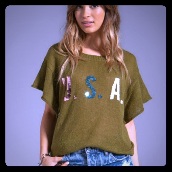 Wildfox july 4  U.S.A sequins -- White Label RARE - Picture 3 of 8