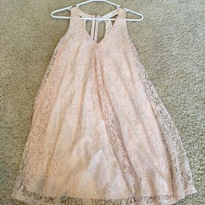 Lush Light Pink Mini Dress
