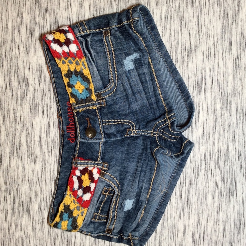 Crochet Jean Shorts Delia's