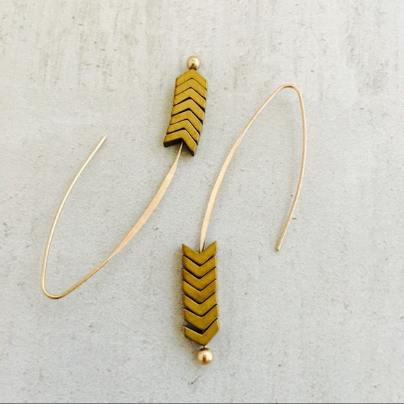 SALE Gold Chevron Beaded Threads - Picture 2 of 3