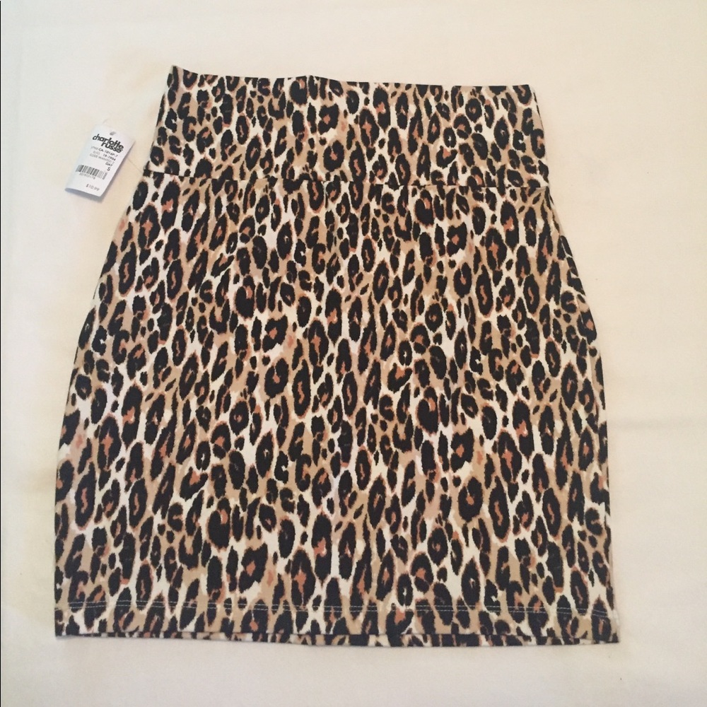 Charlotte Russe leopard print skirt