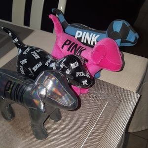 Victorias Secret Pink Plush Dogs