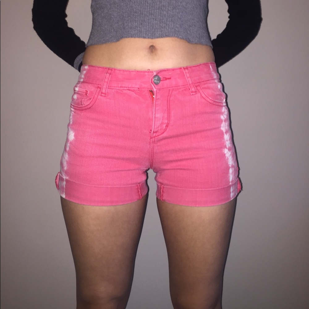 Red Jean Shorts