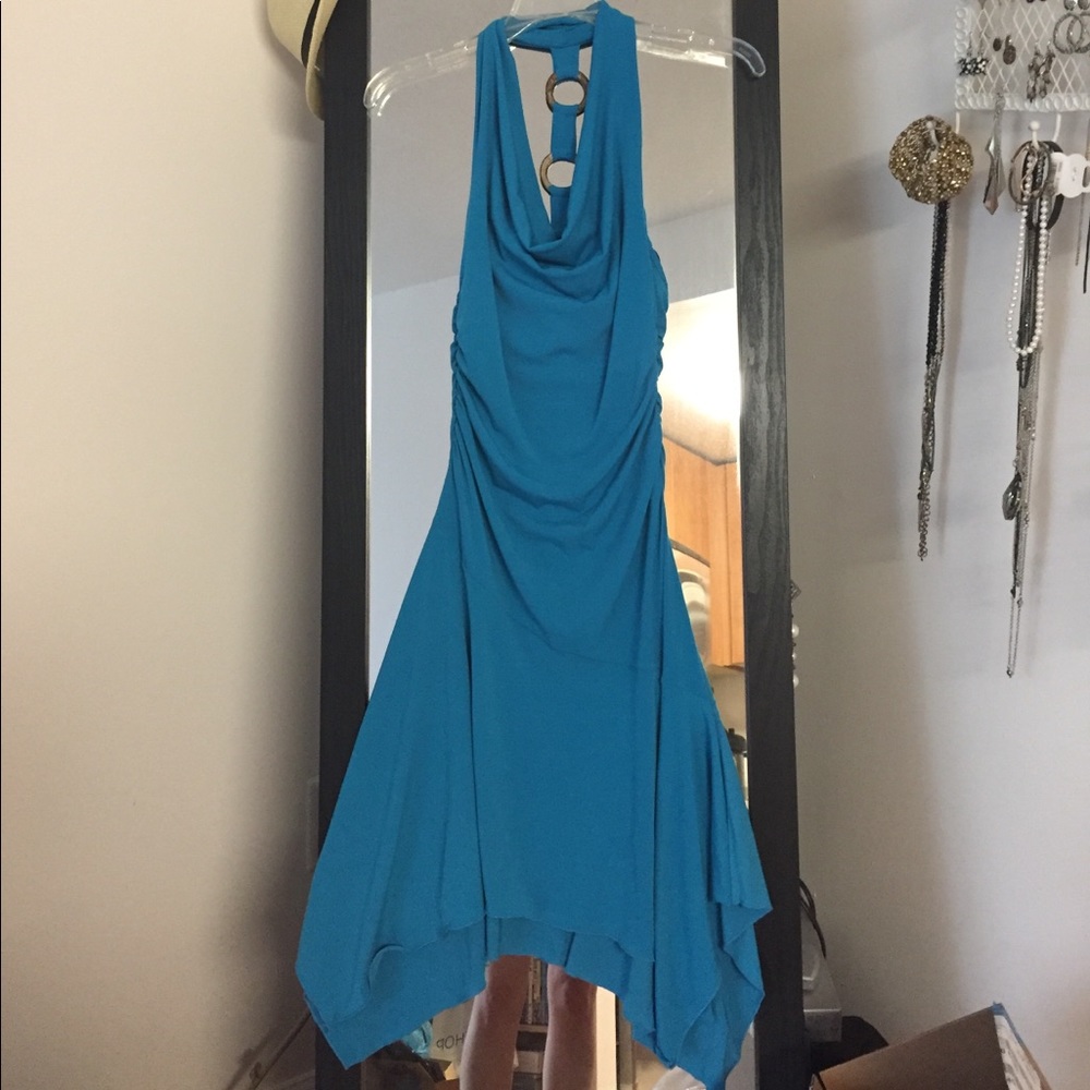 Blue / teal halter dress. NWT