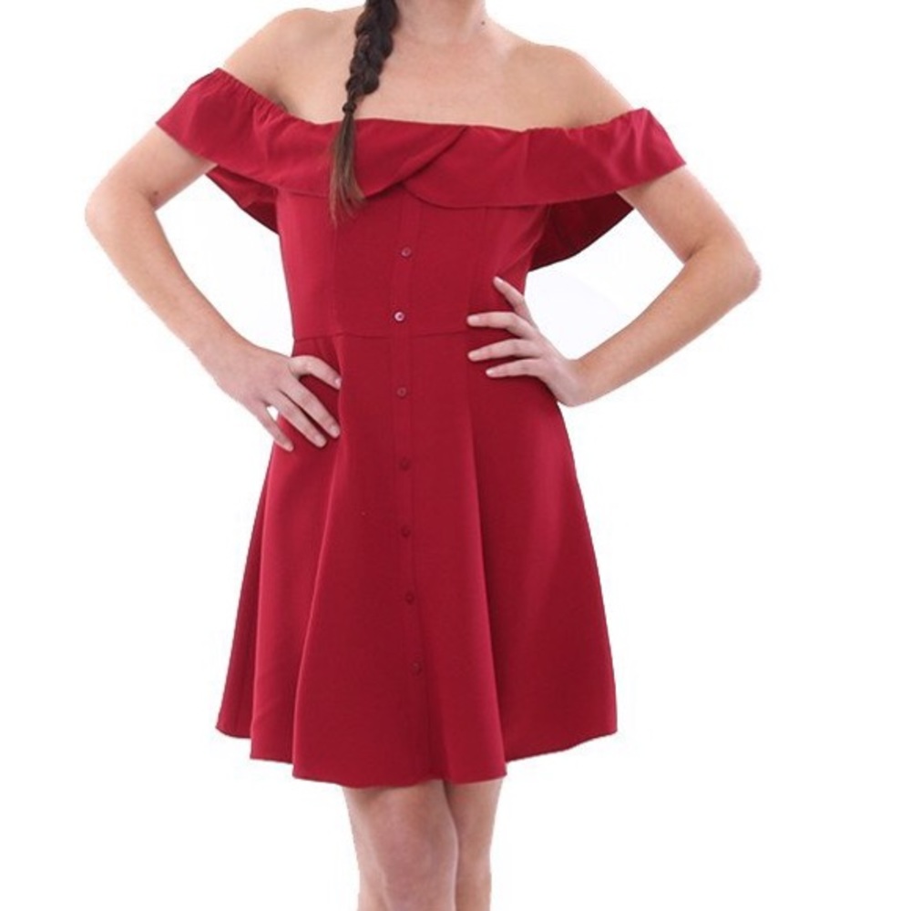 off the shoulder a line dress