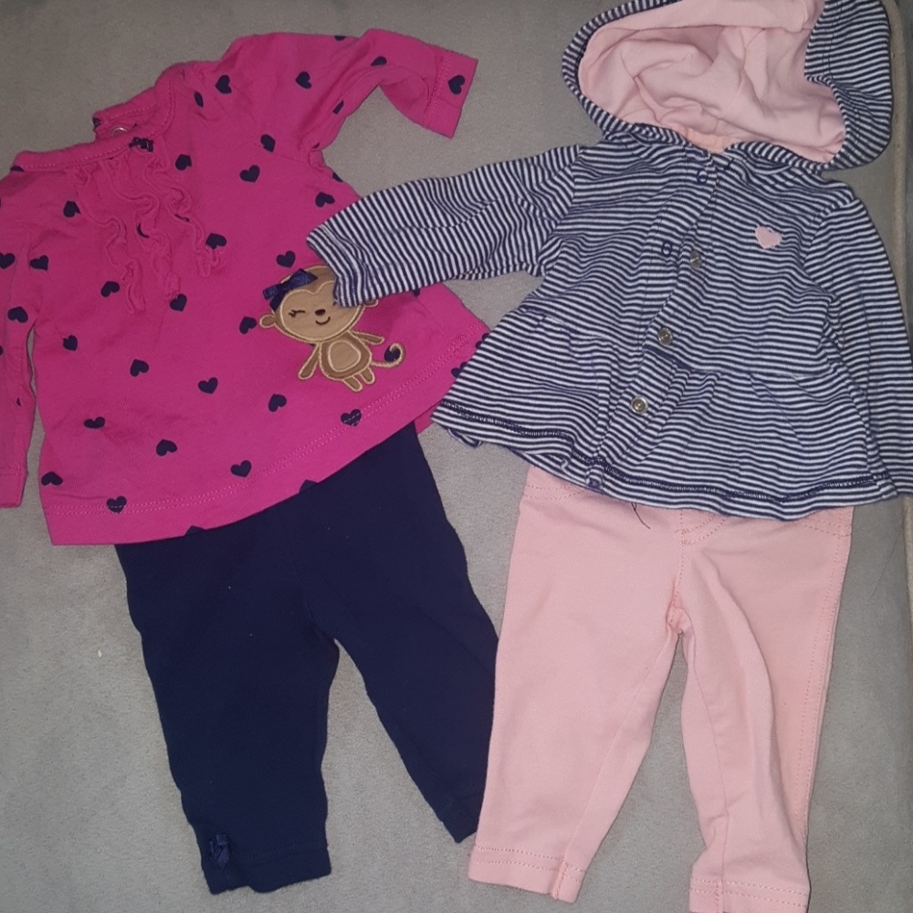 Newborn baby girl outfit bundle