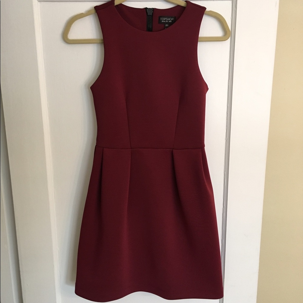 Topshop burgundy dress