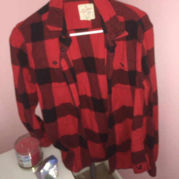 Red and black flannel american eagle Clearance