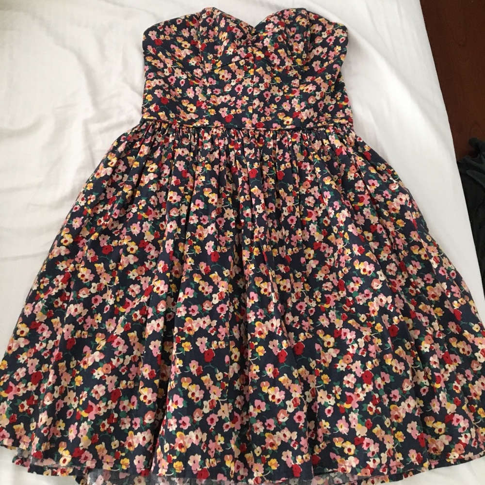 Floral Strapless Dress
