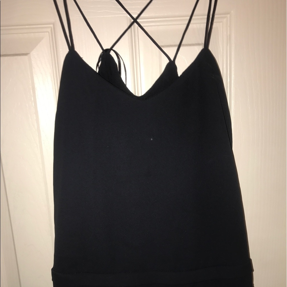 Strappy black tank top