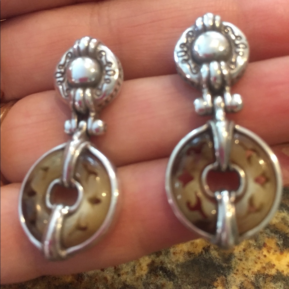 Brighton Silver Hinged W/ Scrolls/Tortoiseshell - image 3