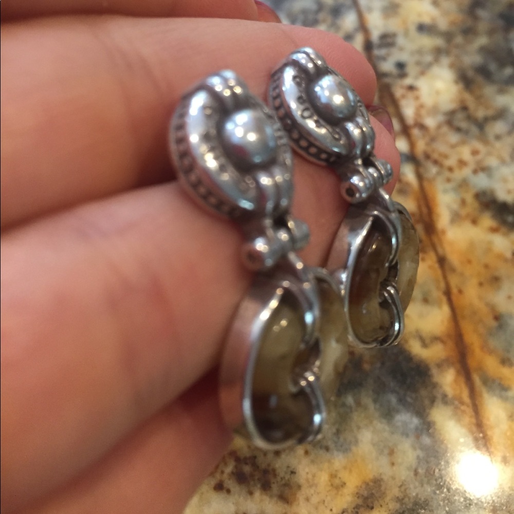 Brighton Silver Hinged W/ Scrolls/Tortoiseshell - image 5