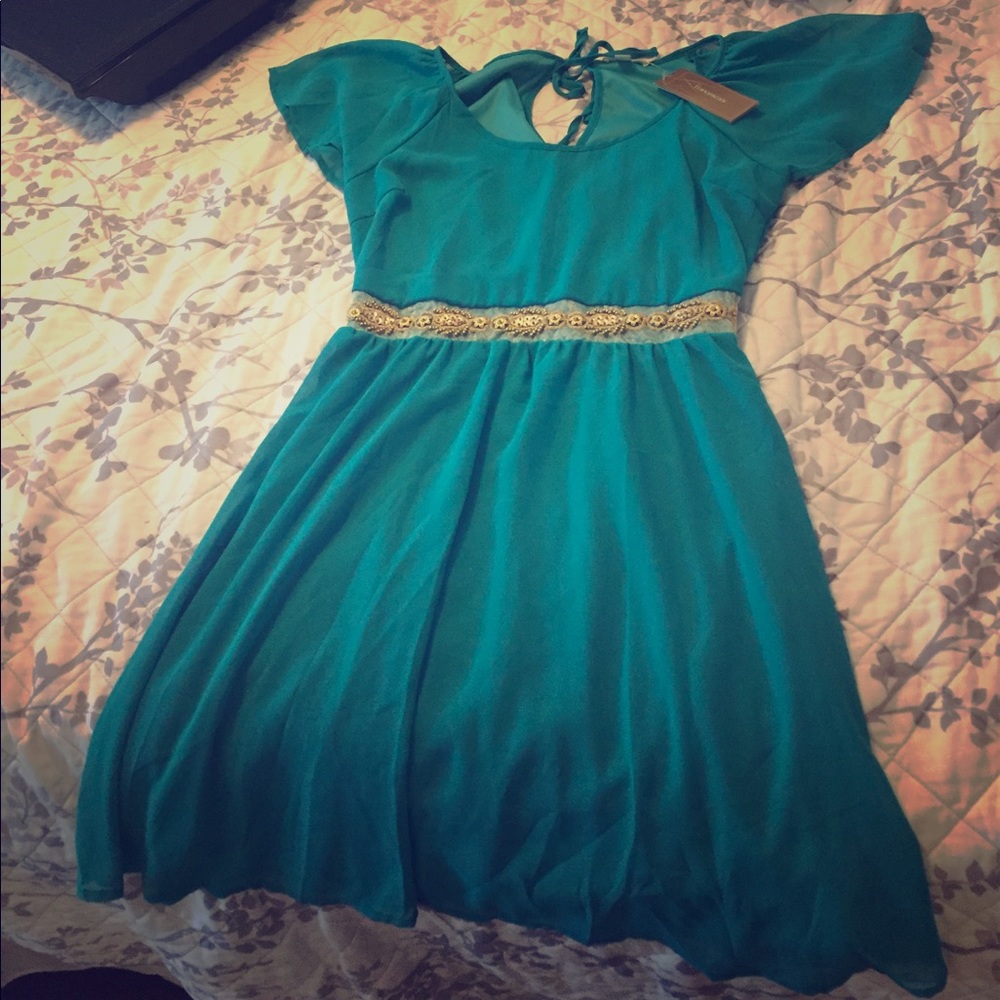 Francesca's Teal Blue Dress
