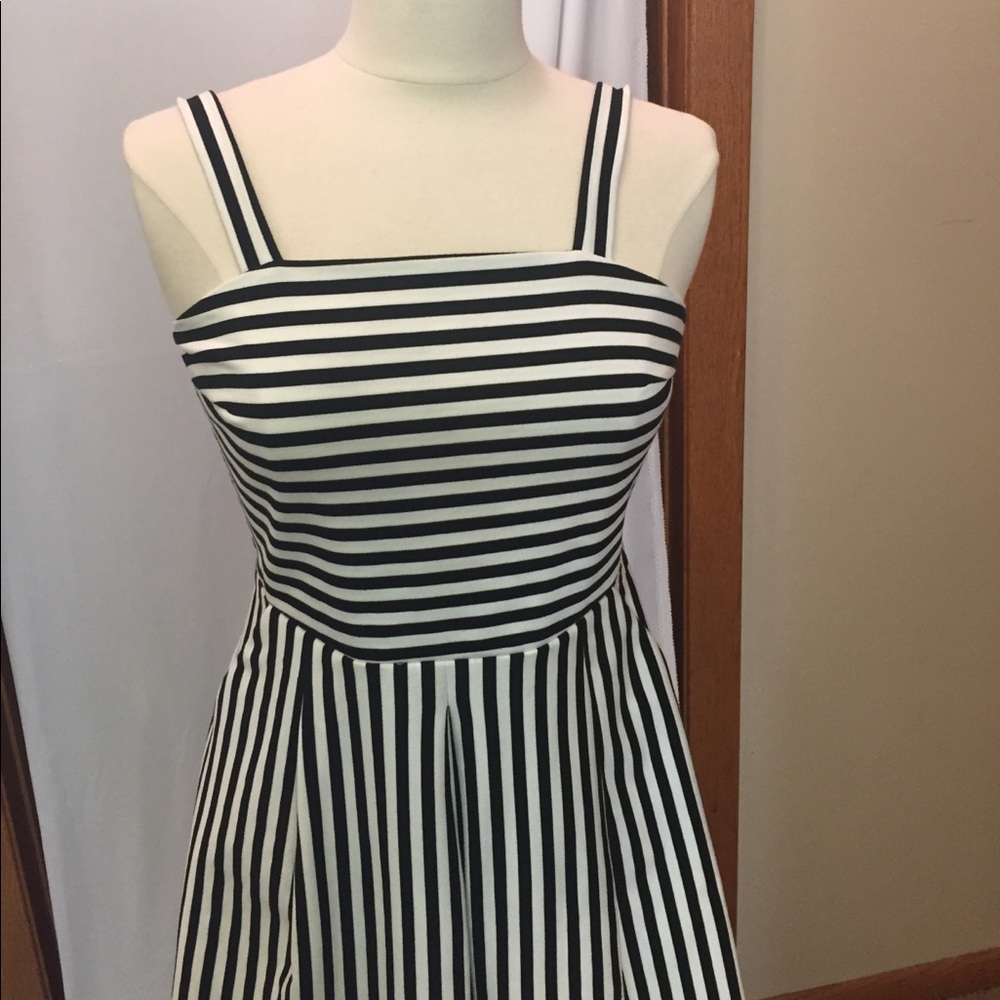 Brixon Ivy black and white striped dress MEDIUM