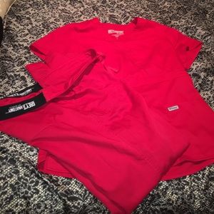 BRAND NEW barco/Greys Anatomy Red Scrubs