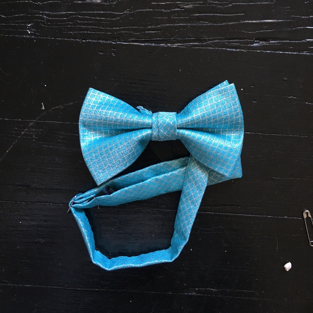 Teal bow tie