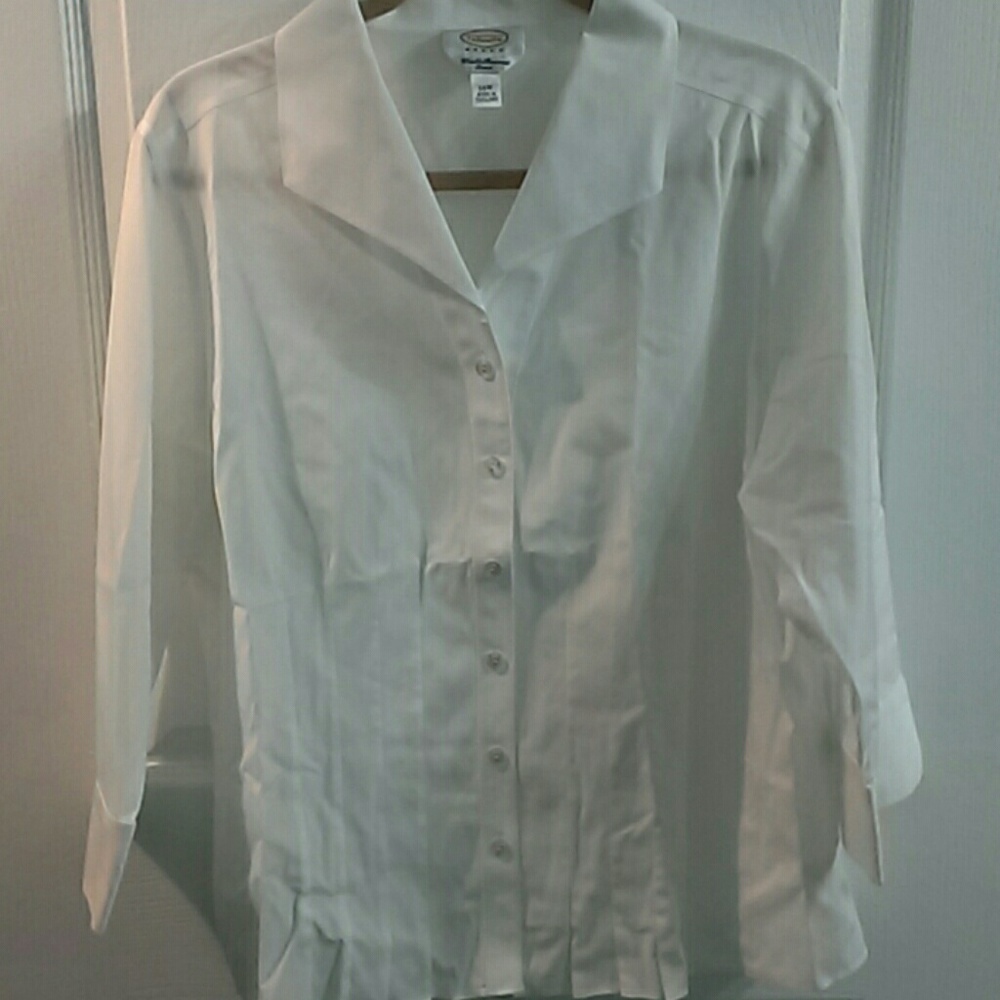 Talbots White Button Up Shirt