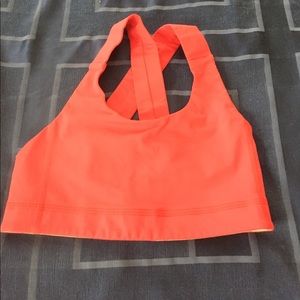 Red lululemon sports bra