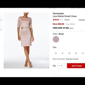 Connected Lace Sheath Dress size 12