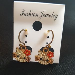Hello Kitty rhinestone earrings