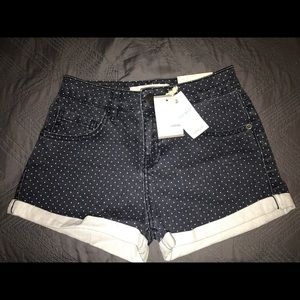 High waisted polka dot shorts