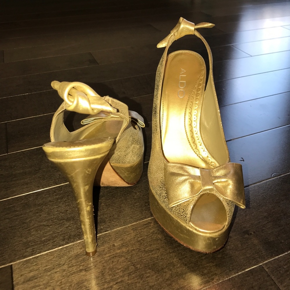Gold ALDO heels