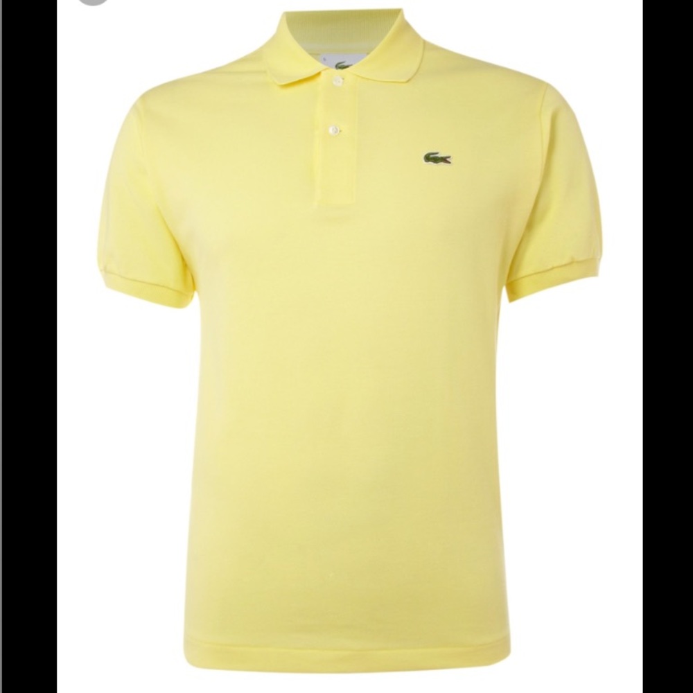 Lacoste yellow polo, size 6