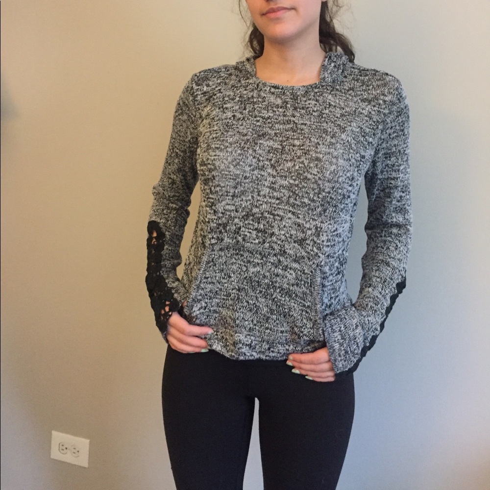 Gray Sweater with Hood