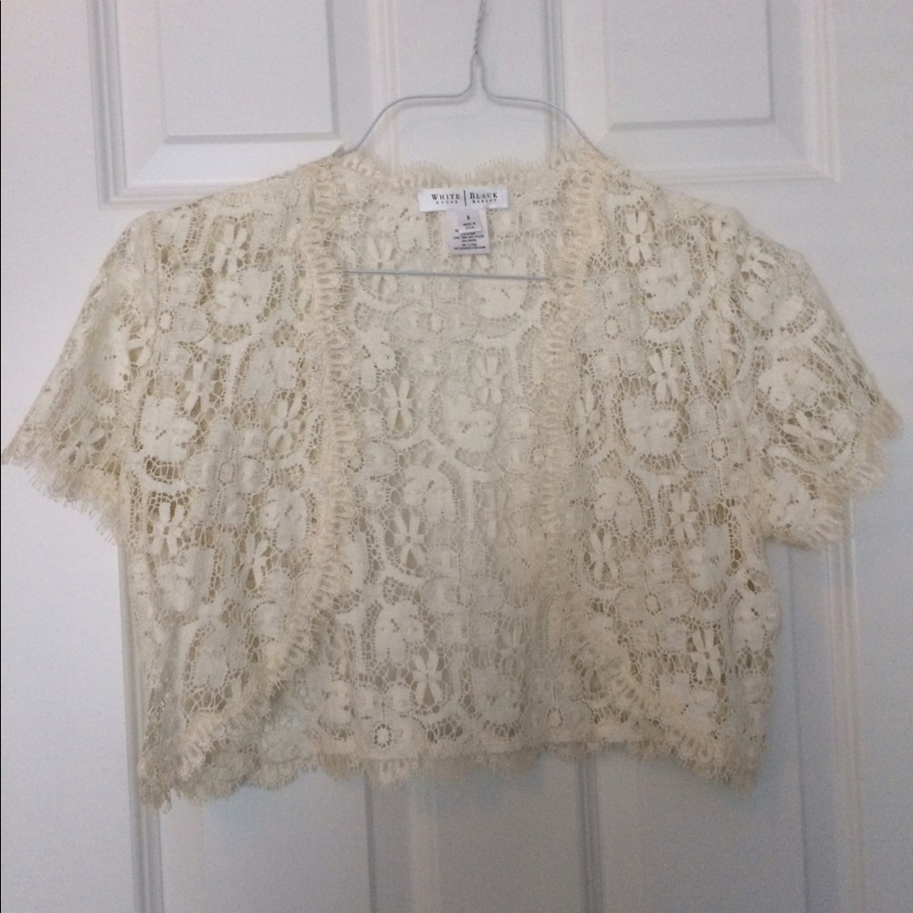 White House Black Market Lace Shrug Size Small
