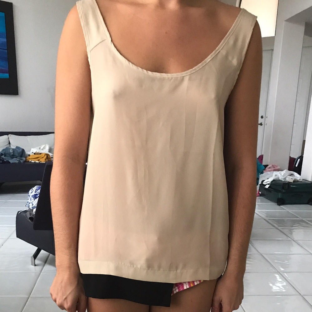 Ovi beige tank blouse