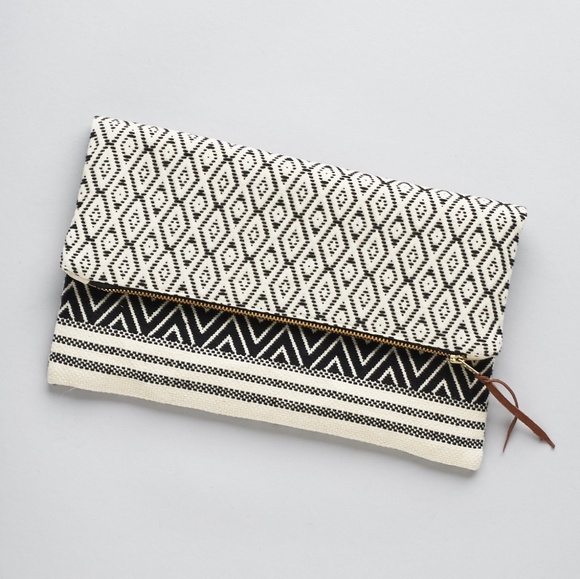 Reversible Brocade Foldover Clutch - Picture 2 of 7