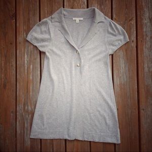 Cotton Silk Blend Short Sleeve Cardigan