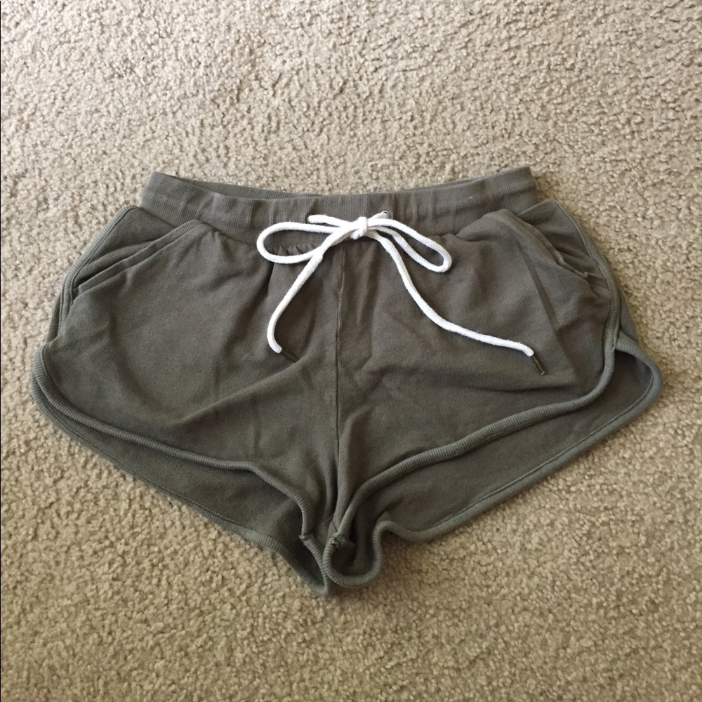 Olive green hot shorts