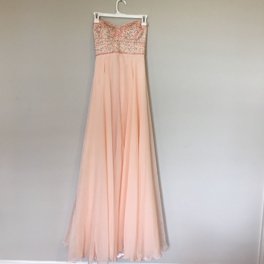 Hand beaded, formal or prom dress